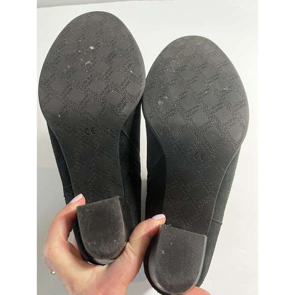 Vionic Comfort Bootie Jessie Size 9.5 Black Suede Leather Orthotic  Side Zip - Picture 8 of 10
